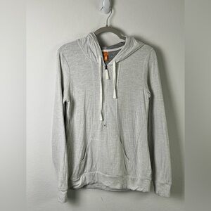 Lucy 3/4 Zip Light Gray Hoodie